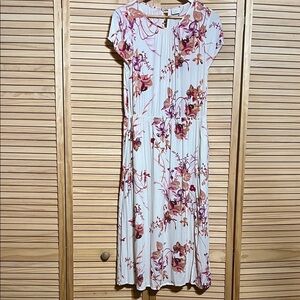 A New Day casual Floral Midi Dress cap sleeve